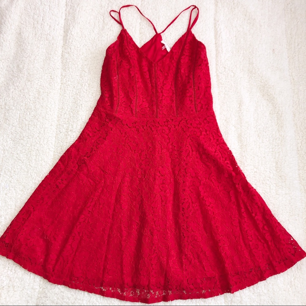 NWT red lace Dress